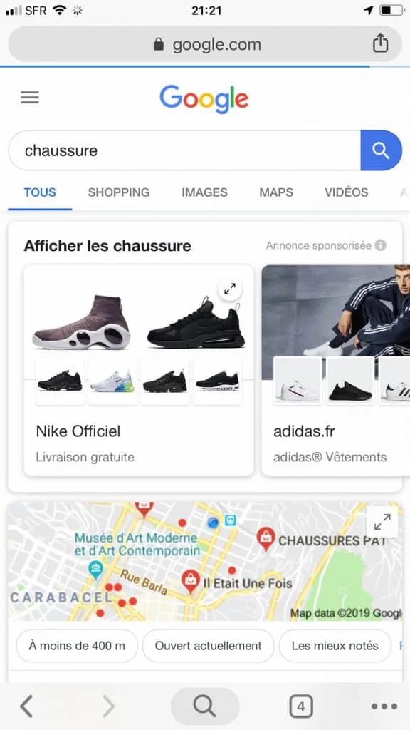 Résultats de recherche chaussure mobile